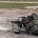 A dismounted team fires on enemy targets during platoon live fire exercises