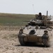 M2A3 Bradley Infantry Fighting Vehicle moves to begin platoon live fire exercises