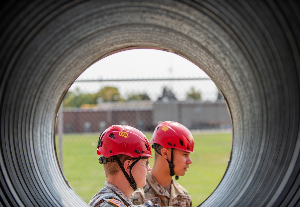 Boise State ROTC cadets take on the Leadership Reaction Course challenge