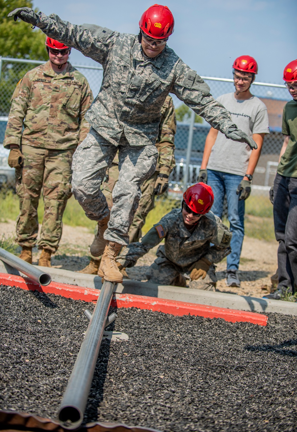 Boise State ROTC cadets take on the Leadership Reaction Course challenge