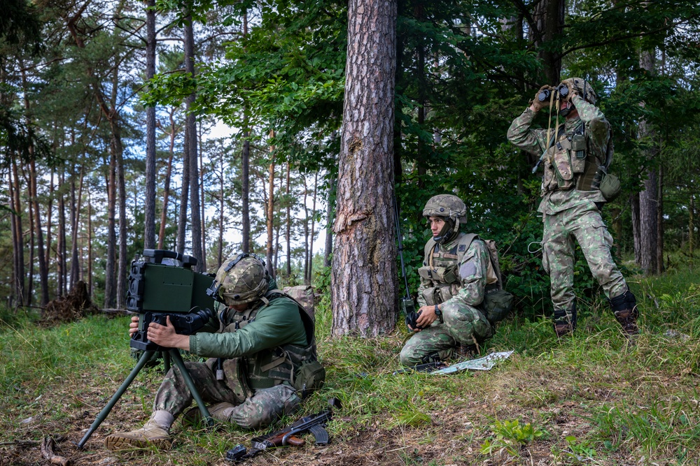 Romanian infantry trains hard during Saber Junction 21