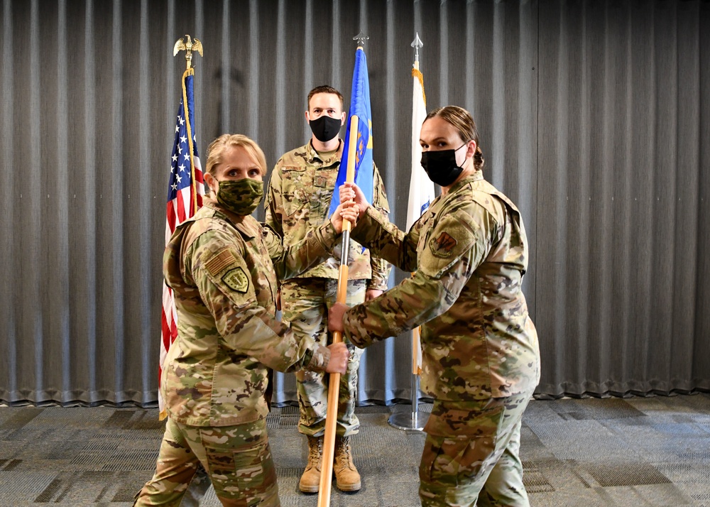 104th Fighter Wing Logistics Readiness Squadron conducts an Assumption of Authority Ceremony