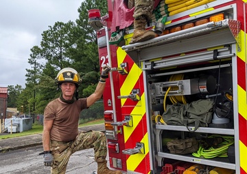 117th Firefighters Train with Hydrant