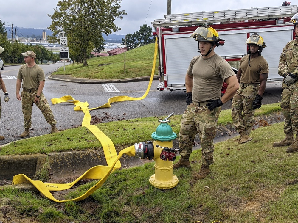 117th Firefighters Train with Hydrant