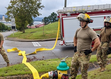 117th Firefighters Train with Hydrant