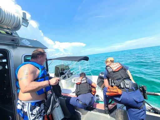 Coast Guard rescues 3 people from vessel taking on water near Molasses Reef