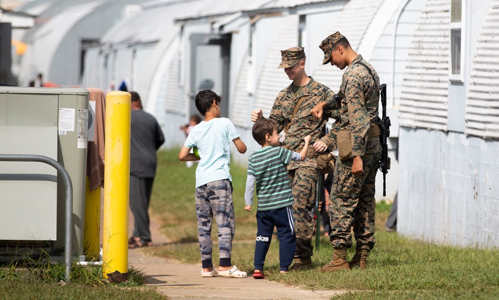 U.S. Marines Interact with Afghan Children