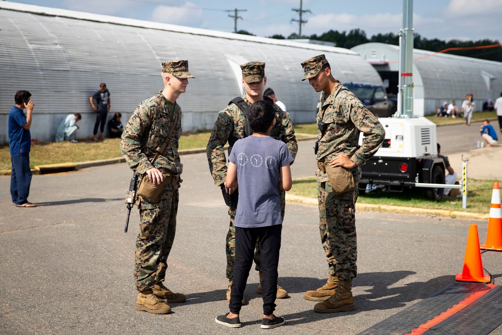 U.S. Marines Interact with Afghan Children