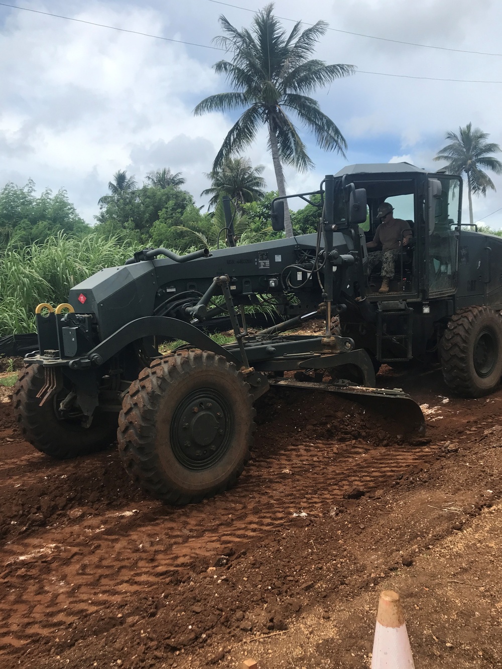 US Navy Seabees assigned to NMCB-5 Detail Tinian prepare for future projects