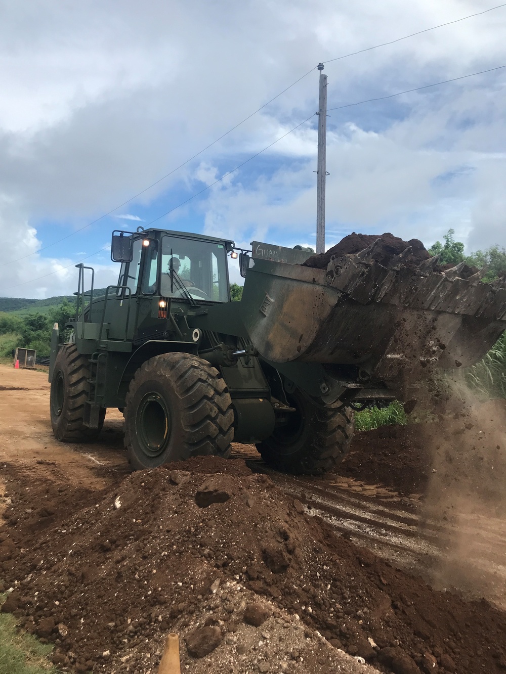 US Navy Seabees assigned to NMCB-5 Detail Tinian prepare for future projects