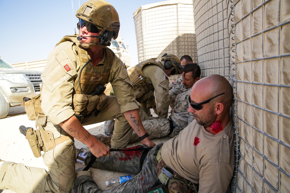 Mass casualty exercise takes place at Al Asad Air Base.