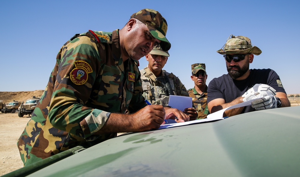 CTEF divests vehicles and ammunition to Iraqi Partner Forces.