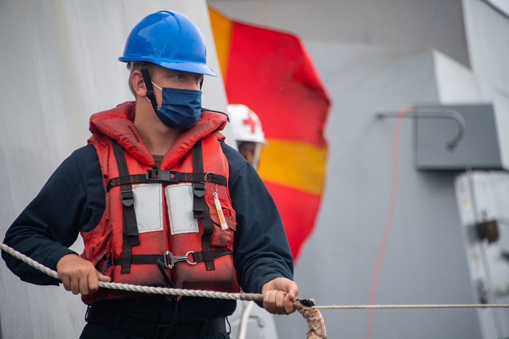 USS Portland Replenishment at Sea