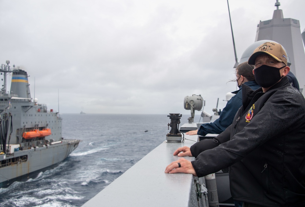 USS Portland Replenishment at Sea