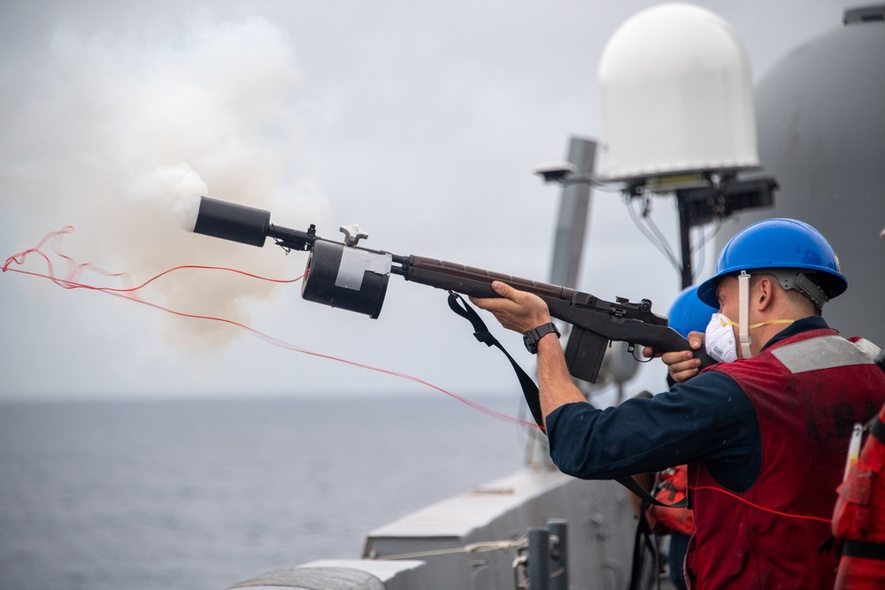 USS Portland Replenishment at Sea