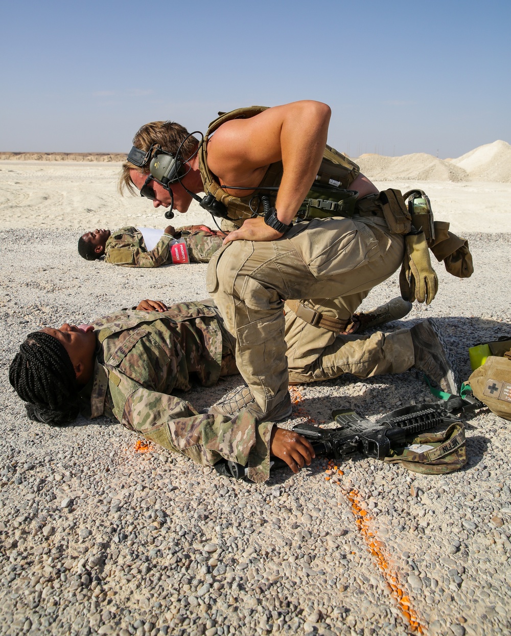 Mass casualty exercise takes place at Al Asad Air Base.