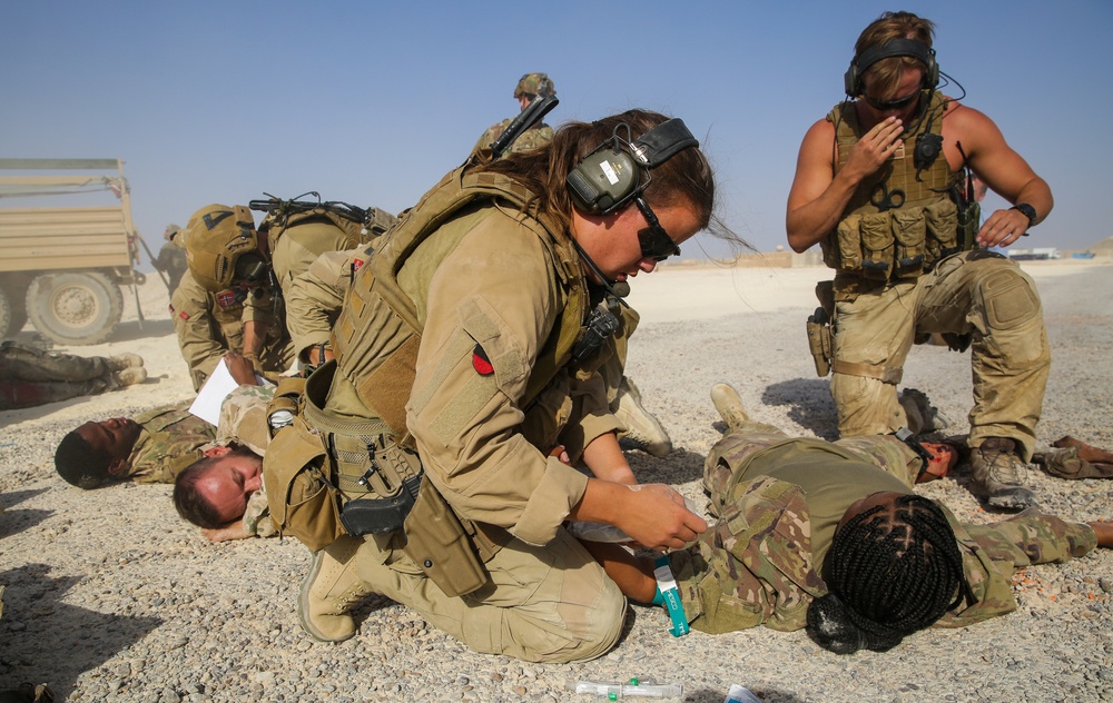 Mass casualty exercise takes place at Al Asad Air Base.