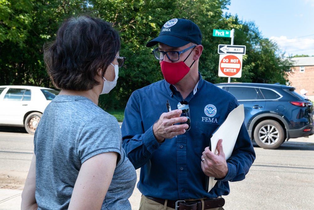 FEMA, NYEM Meet with Residents After Flooding from Ida