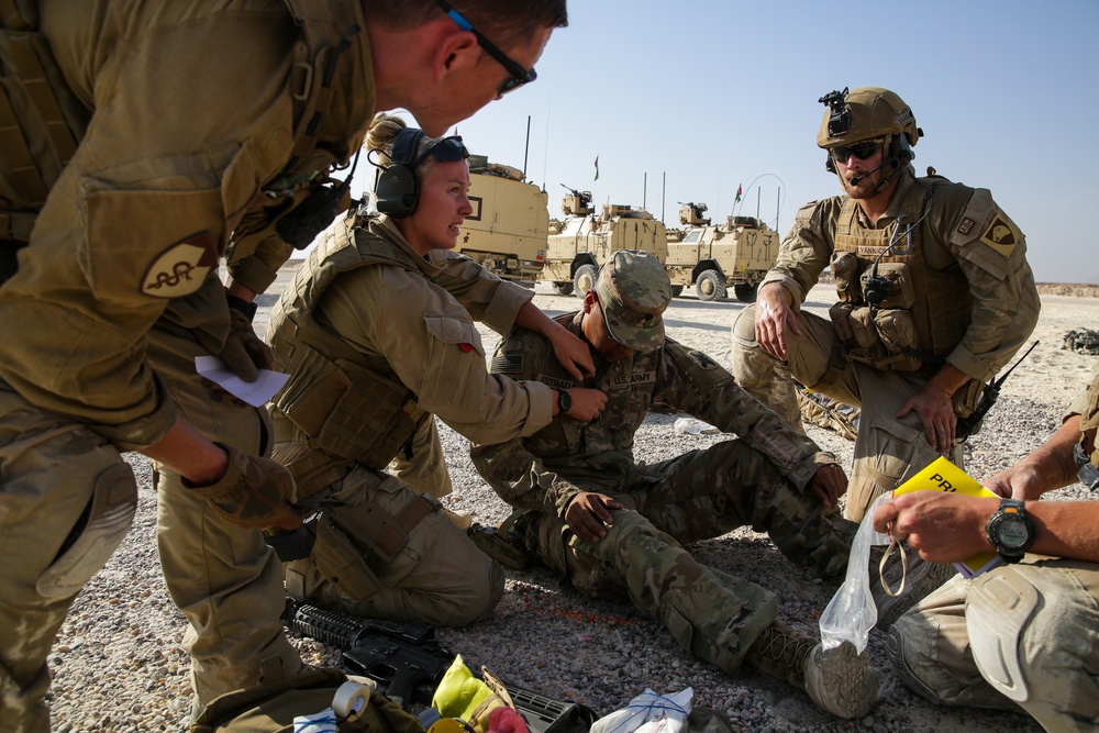 Mass casualty exercise takes place at Al Asad Air Base.