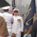 Foul weather amid a retirement ceremony