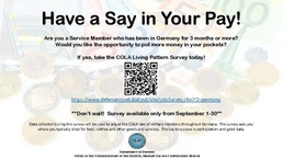 COLA survey available through September 2021