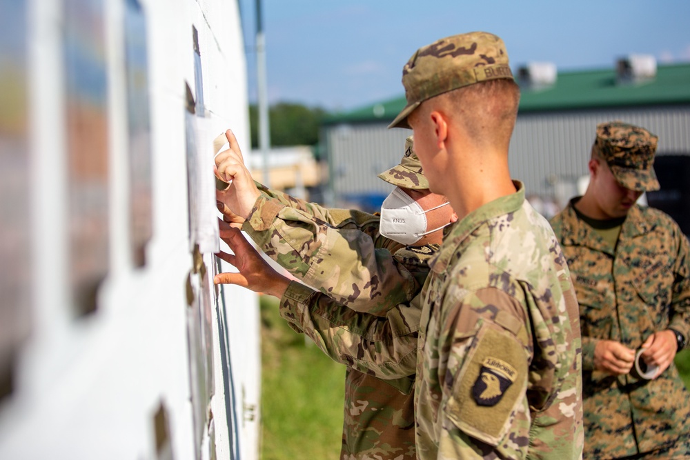 U.S. Army Soldiers host a town hall for an Afghan community on Fort Pickett