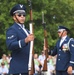 United States Air Force Honor Guard performs Honor Flight Chicago veterans at Air Force Memorial