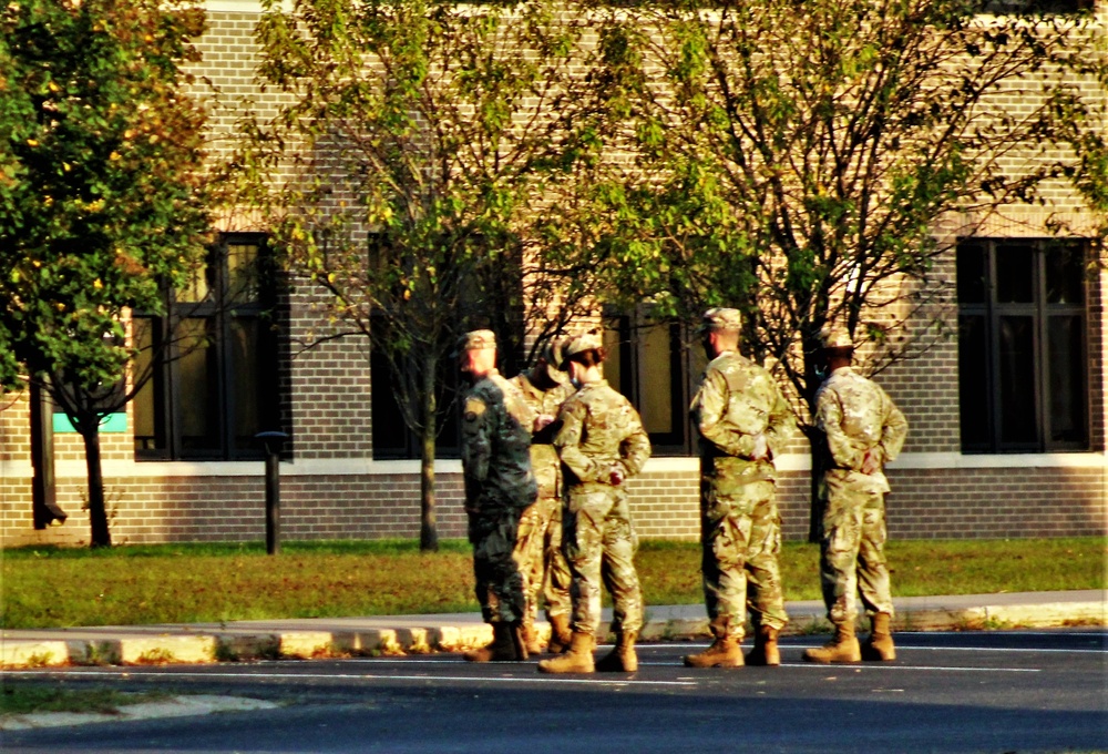 Fort McCoy NCO Academy Soldiers practice drill skills during training