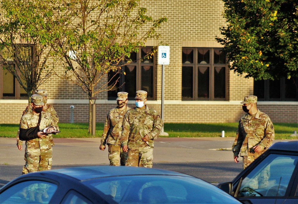 Fort McCoy NCO Academy Soldiers practice drill skills during training