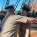 Brother and sister promote to master chief aboard USS Constitution