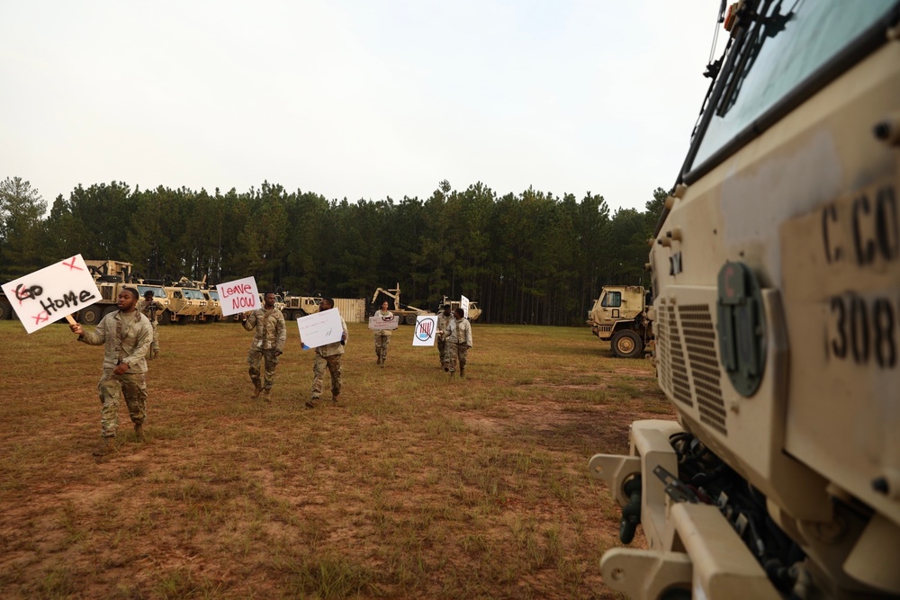 Logistic Soldiers conduct deployment readiness exercise