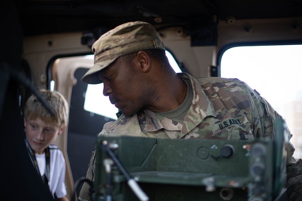 Warhorse Soldiers Attend Military Appreciation Football Game