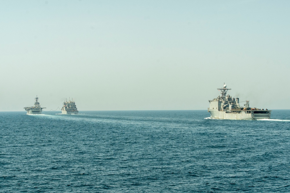 USS Essex ARG RAS in Arabian Gulf