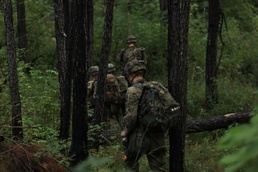 2-506 Infantry Regiment, 3rd Brigade Combat Team, 101st Airborne Division (Air Assault) Soldiers secure a small town from enemy combatants at Joint Readiness Training Center, Fort Polk, LA.