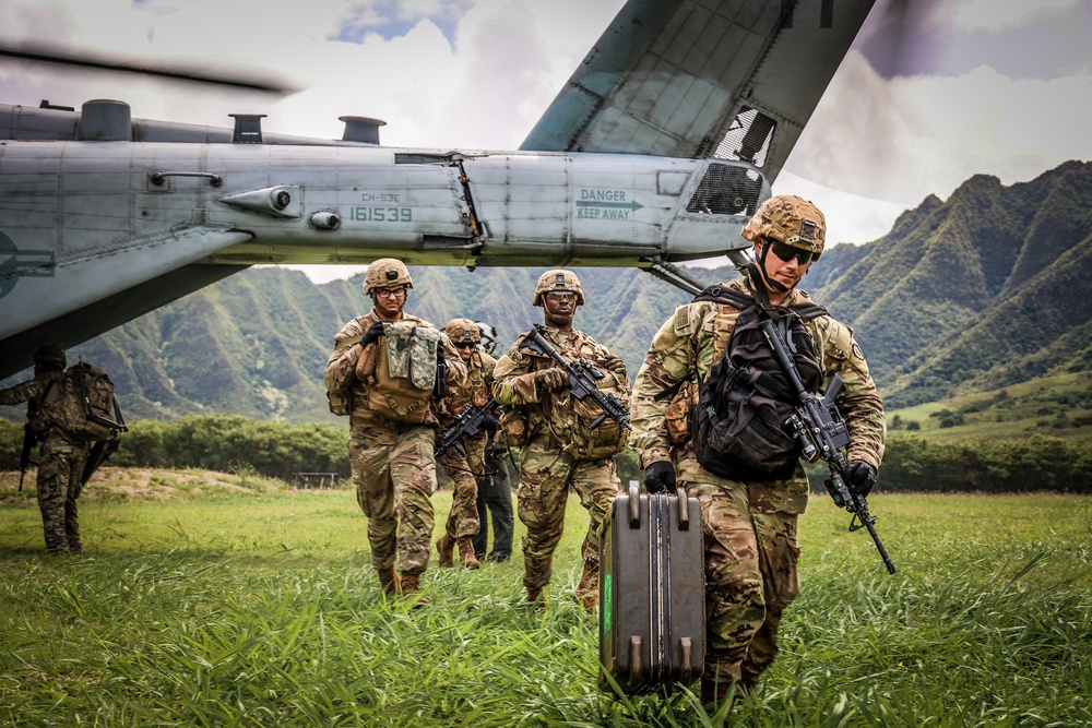 25TH DIVARTY 'STEEL CRUCIBLE' Partnership - Marines and Army Joint Air Assault Training