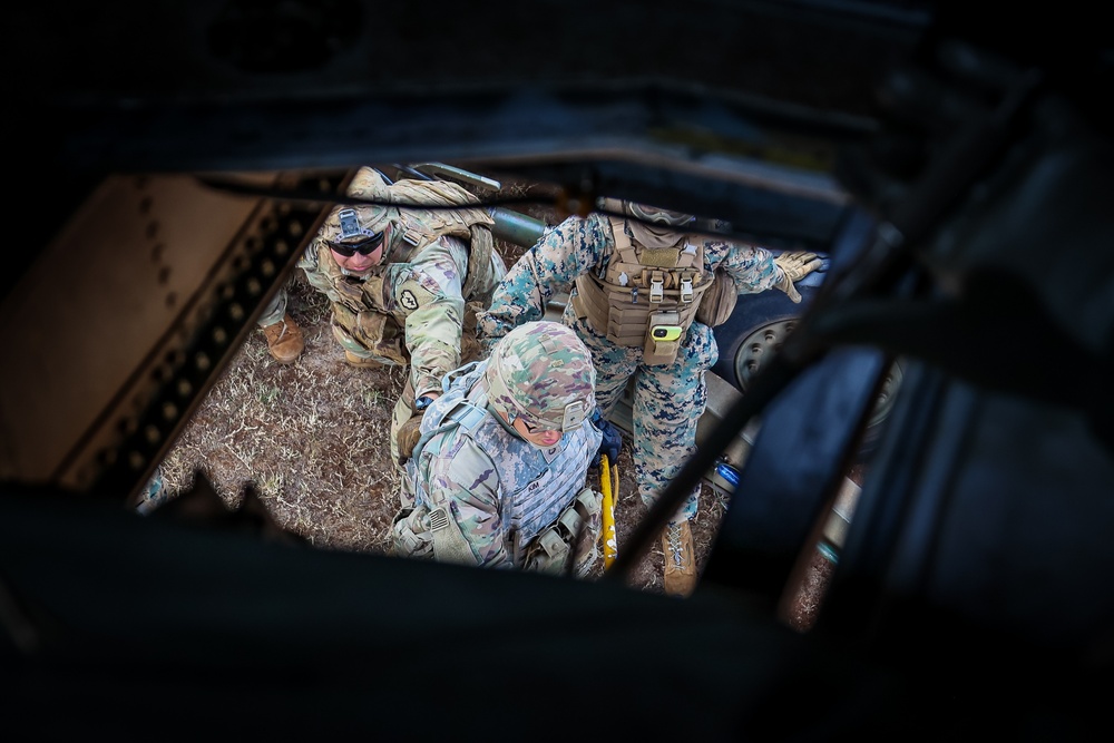 25TH DIVARTY 'STEEL CRUCIBLE' Partnership - Marines and Army Joint Air Assault Training