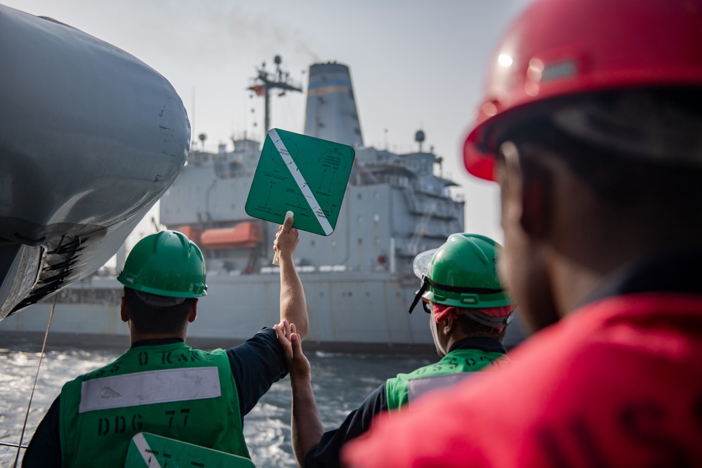 USS O'Kane (DDG 77) Conducts Replenishment-at-Sea