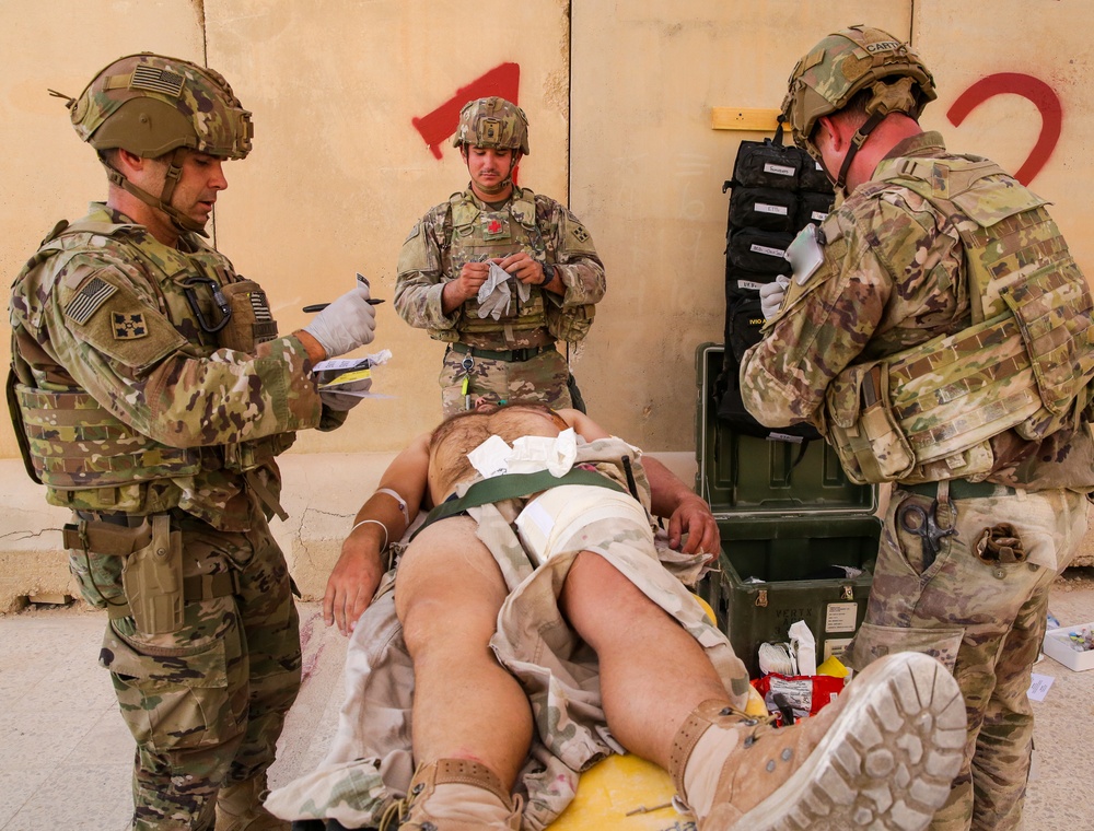 Mass casualty exercise takes place at Al Asad Air Base.