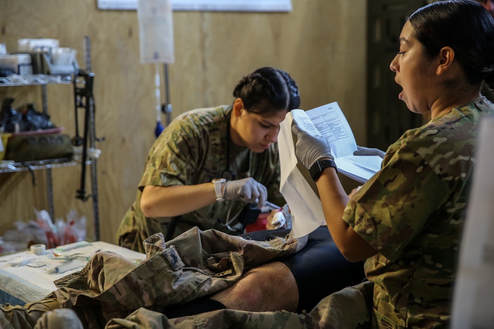 Mass casualty exercise takes place at Al Asad Air Base.