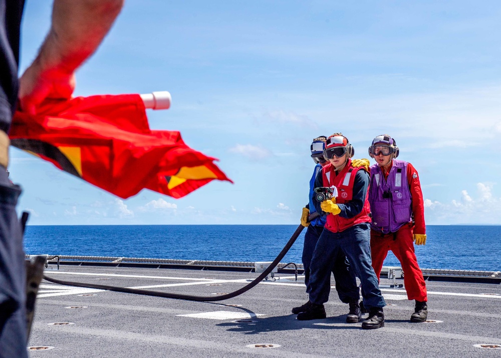 USS Charleston Sailors Participate in a Crash and Salvage Exercise