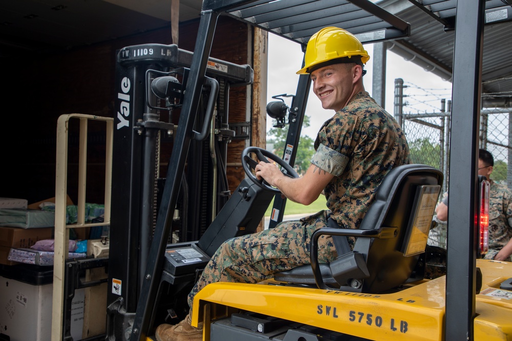 G4 Marines Prepare Donations to Support Operation Allies Welcome