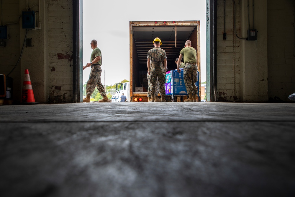 G4 Marines Prepare Donations to Support Operation Allies Welcome