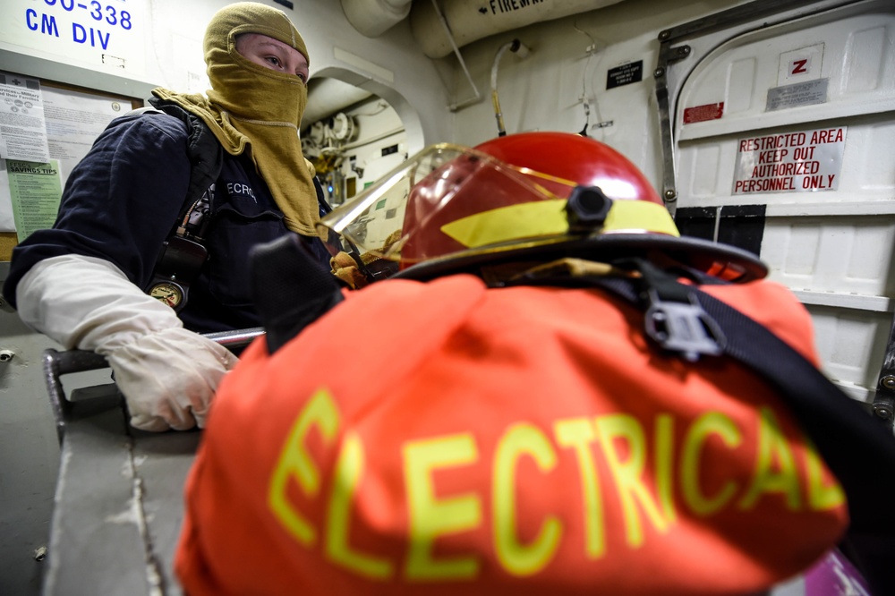 USS Forrest Sherman Conducts General Quarters Drill