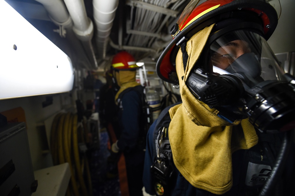 USS Forrest Sherman Conducts General Quarters Drill