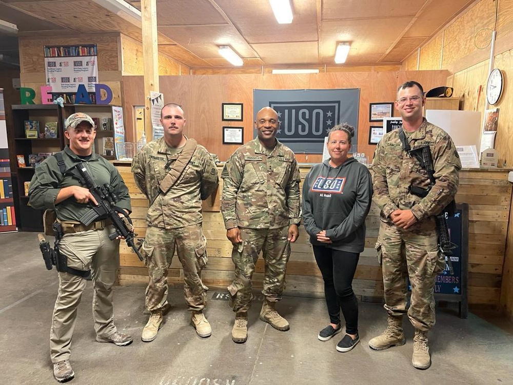 1TSC CG visits forward logistics element in Iraq