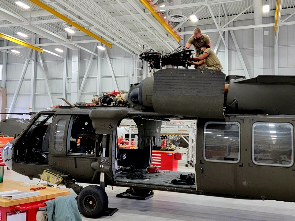 Michigan National Guard Aviation maintainers execute maintenance operations