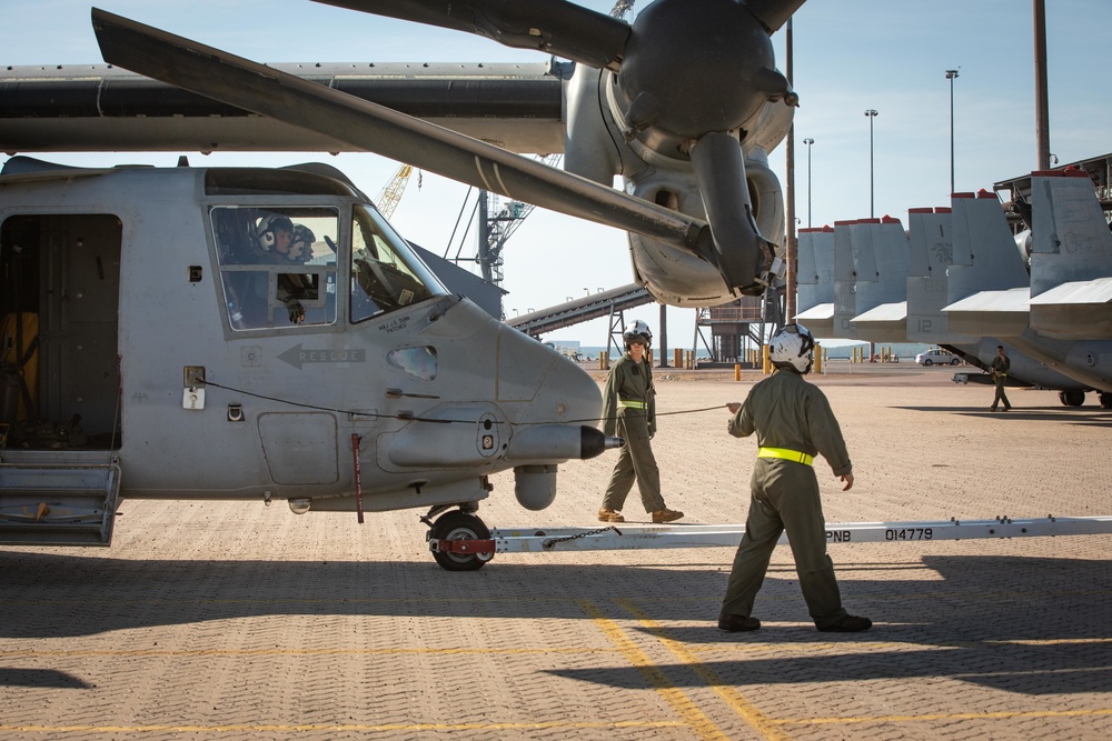 MRF-D aircraft staged for departure