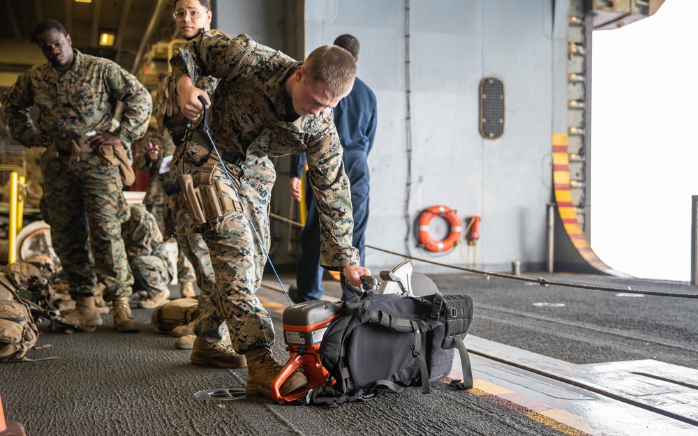 BLT 1/1 Conducts a TRAP Rehearsal Aboard USS Essex (LHD 2)