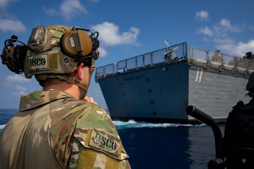 USS Sioux City's Embarked Coast Guard Det Conducts a Surface Use of Force Exercise