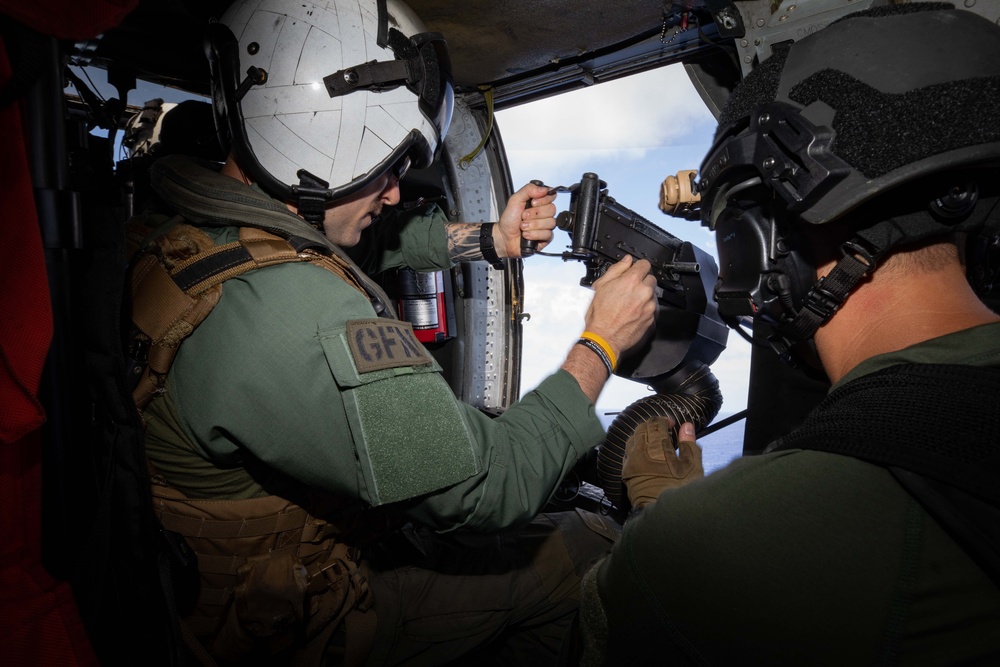 HSC 22 and Embarked Coast Guard Det Conducts an Airborne Use of Force Exercise